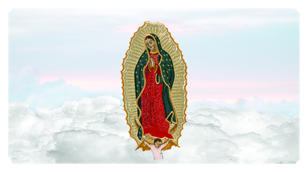 DSC700 110 WT Lady of Guadalupe Clouds White